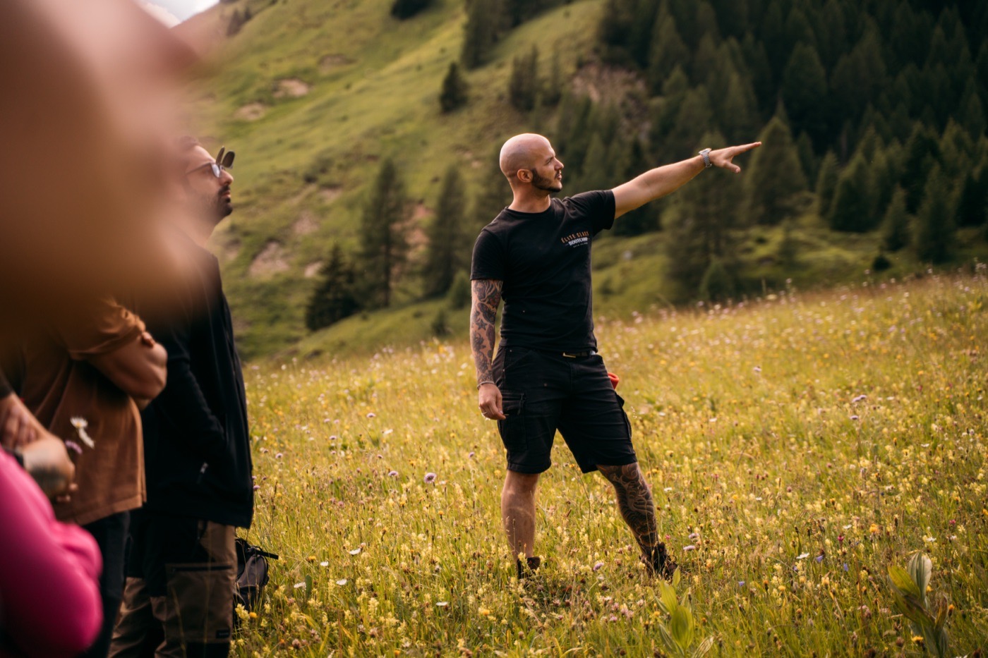 Un momento dell'esperienza sulle Dolomiti