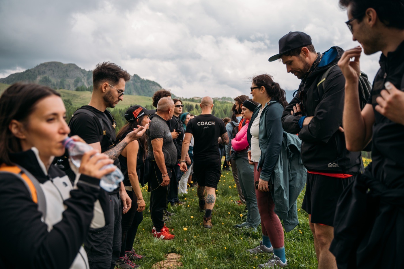 Un momento dell'esperienza sulle Dolomiti