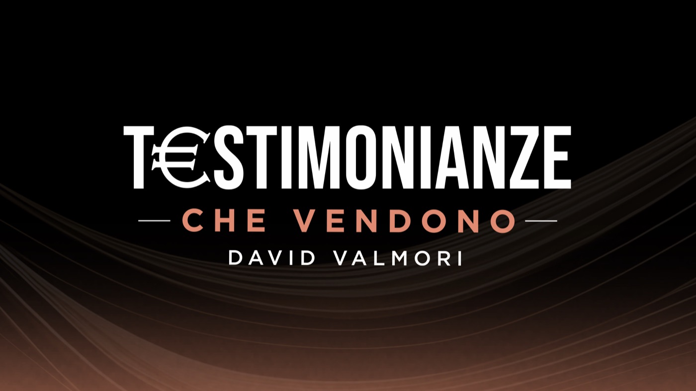 David Valmori parla alla scrivania, anteprima del videocorso Testimonianze che vendono