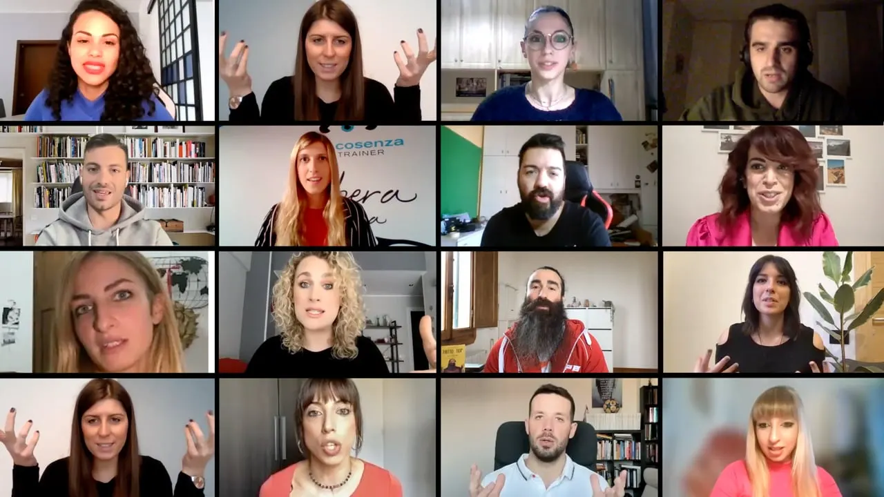 Professionisti in videocall che hanno seguito i percorsi di David Valmori