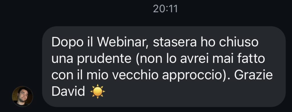 testimonianza webinar